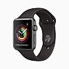 APPLE Watch Series 3 GPS-42 mm Space Grey Aluminium Case with Black Sport Band (Black Strap)