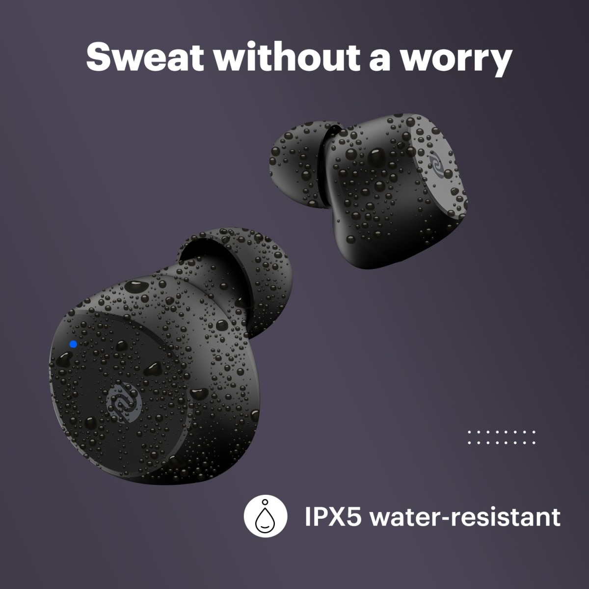 Noise Shots X1 Air 2 Truly Wireless Bluetooth Headset (Raven Black, True Wireless)