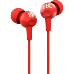 JBL C150SI by Harman in-Ear Headphones with Mic (Red)