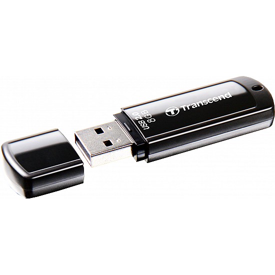 Transcend JetFlash 350 8 GB USB 2.0 Pen Drive - Black