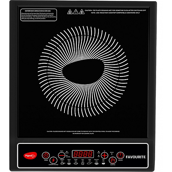 Pigeon Favourite IC 1800 W Induction Cooktop (Black, Push Button)