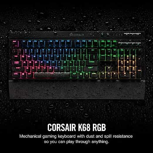 Corsair K68 Mechanical Gaming Keyboard-RED Backlit-Cherry MX Red - Black Corsair K68 Mechanical Gaming Keyboard-RED Backlit-Cherry MX Red - Black