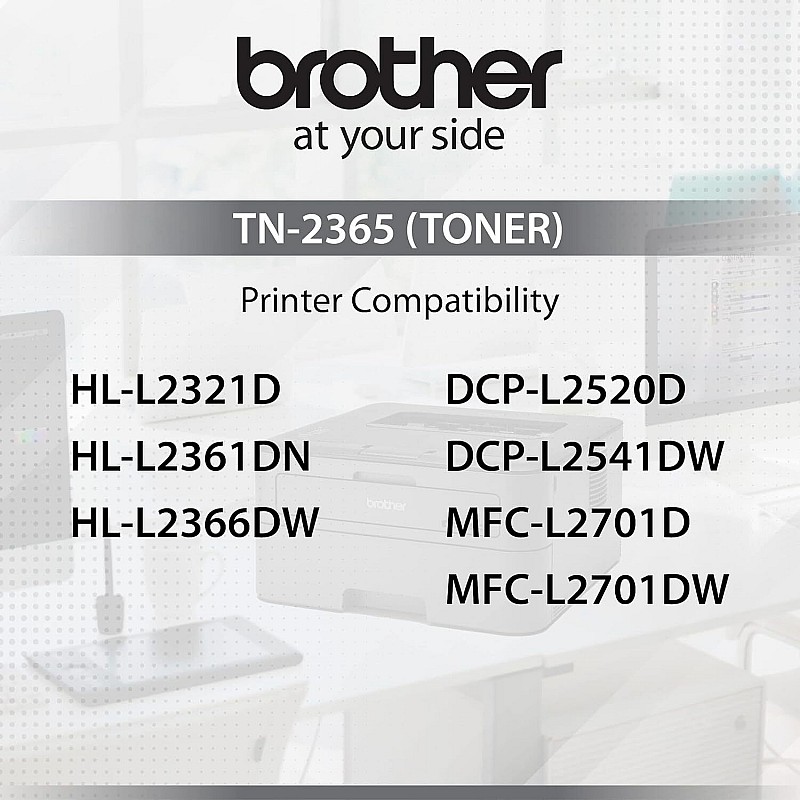 Brother TN-2365 2600 Pages Toner Cartridge