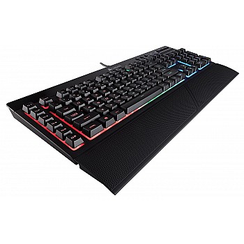 Corsair K55 RGB USB LED Backlit Keys Onboard Macro Recording Media Controls Gaming Keyboard with Wrist Rest Included (Multicolour)