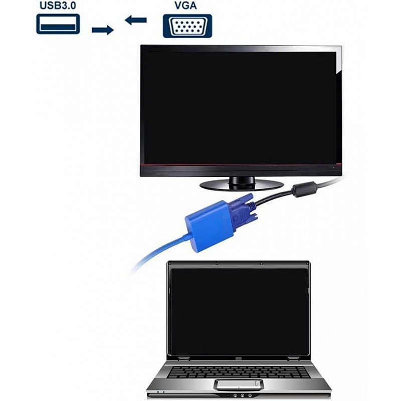 BigPlayer USB 3.0 VGA 15 Pin (Multicolor)