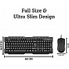 Quantum Wired USB Combo of 104 Keys Full-Size Keyboard, Customisable DPI Optical Mouse