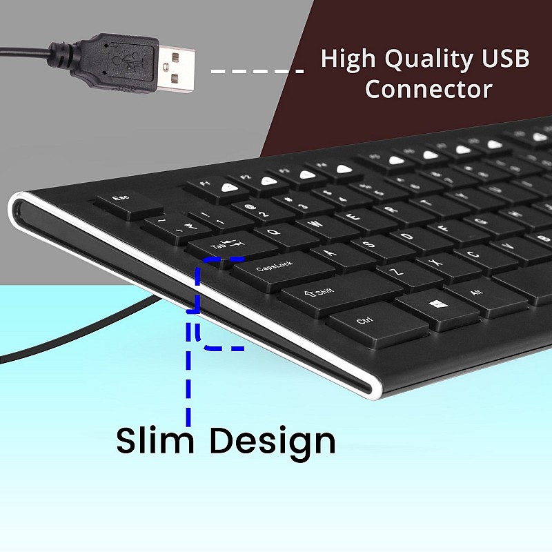 Zebronics Zeb- DLK01 USB Multimedia Keyboard(Black)