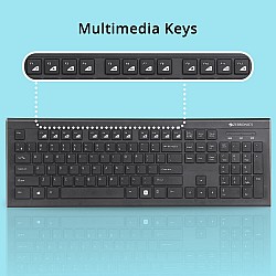 Zebronics Zeb- DLK01 USB Multimedia Keyboard(Black)