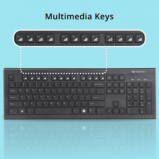 Zebronics Zeb- DLK01 USB Multimedia Keyboard(Black)