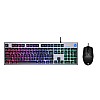 HP KM300F Wired Gaming Keyboard and Mouse Combo, Membrane Backlit, 26 Keys Anti-Ghosting, 3 LED Indicators and 3D 6K USB Mouse