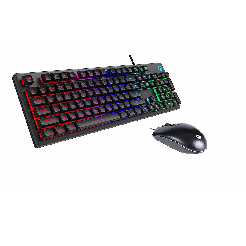 HP KM300F Wired Gaming Keyboard and Mouse Combo, Membrane Backlit, 26 Keys Anti-Ghosting, 3 LED Indicators and 3D 6K USB Mouse