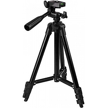 AIRTREE 3120 Lightweight Adjustable Portable & Foldable Tripod Stand and  (Black)