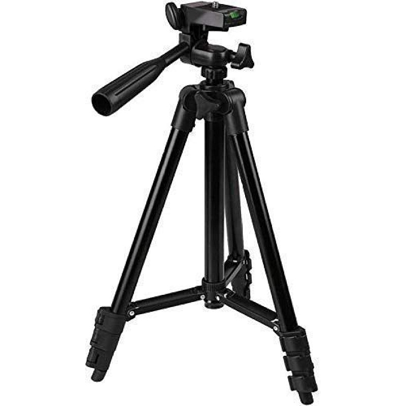 AIRTREE 3120 Lightweight Adjustable Portable & Foldable Tripod Stand and  (Black)