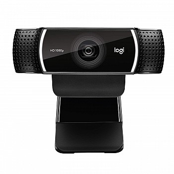 Logitech C922 Pro Stream Webcam, HD 1080p/30fps or HD 720p 60fps  - Black