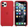 I Phone 11 Pro Silicone Case-RED (Red, Shock Proof, Silicon, Pack of: 1) with logo