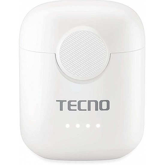 Tecno Minipod M1 with Portable Charging case Upto 18 hrs of Playback IPX4 Water Resistance White