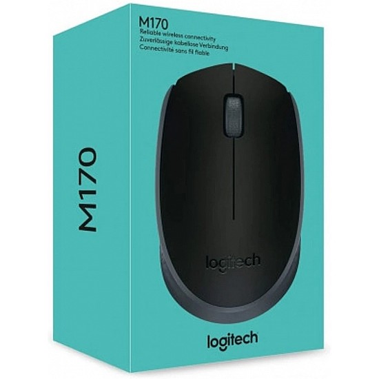 Logitech M170 Wireless Mouse – for Computer and Laptop Use, USB Receiver and 12 Month Battery Life, Black