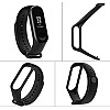 Mi 5 Strap Soft Silicone Army Style Smart Wristband Band Strap Belt for Xiaomi (Black)