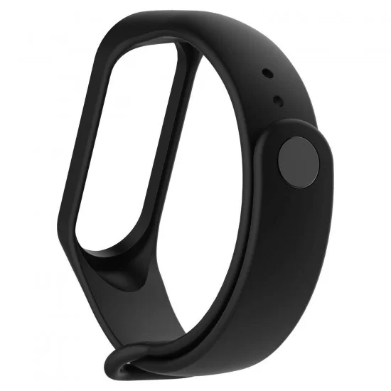 Mi 5 Strap Soft Silicone Army Style Smart Wristband Band Strap Belt for Xiaomi (Black)