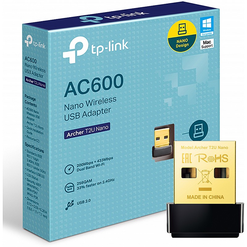 TP-Link Archer T2U AC600 Wireless Dual Band USB Adapter for PC