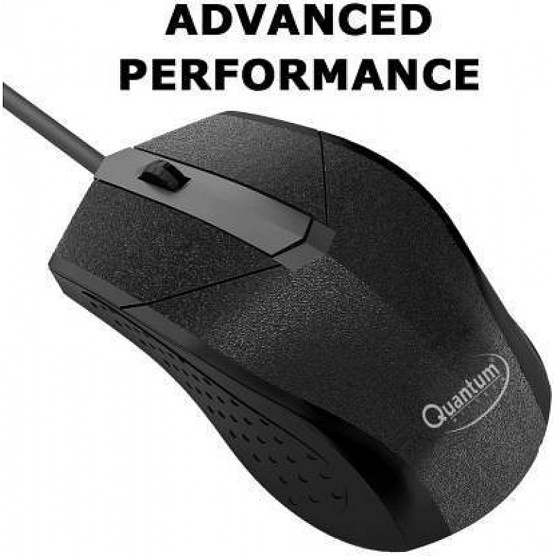 QUANTUM wired mouse qhm 224d Wired Optical Mouse (USB 2.0, Black)-