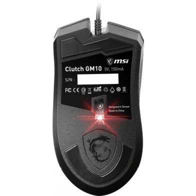 MSI Clutch GM10 USB Adjustable DPI Ergonomic Design Gaming Grade Optical Mouse