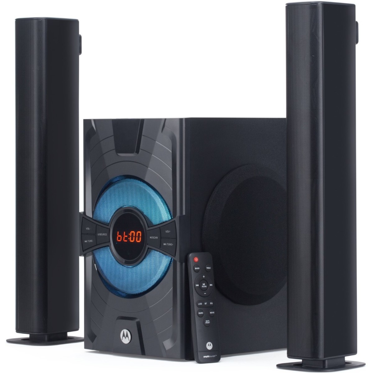 MOTOROLA AmphisoundX Convertible Soundbar 70 W Bluetooth Home Theatre (Black, 2.1 Channel)