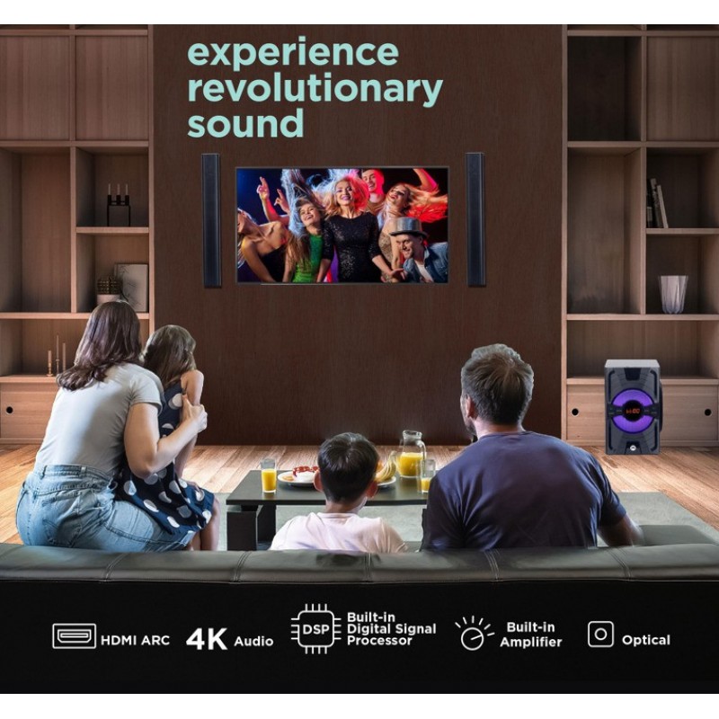 MOTOROLA AmphisoundX Convertible Soundbar 70 W Bluetooth Home Theatre  (Black, 2.1 Channel)