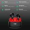 Truke Air Buds E216 TWS Earbuds with AI Noise Cancellation (IPX4 Water Resistant, 48 Hours Playback, Black)