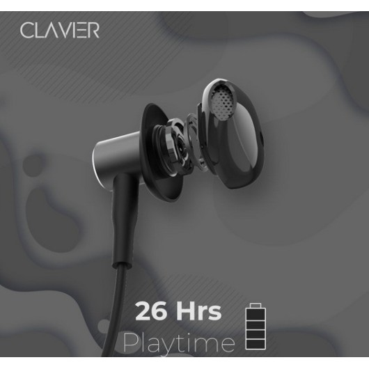 Clavier Jazz Bluetooth Wireless Neckband Earphones, 26 Hours Playtime Lightweight Wireless