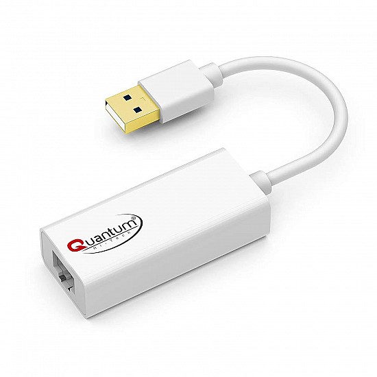 Quantum QHM8106 USB to RJ45 Ethernet LAN Adapter (White)