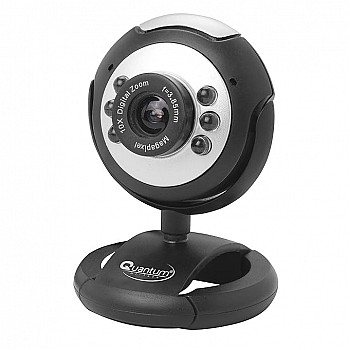 Quantum QHM495LM 6 Light Webcam For Laptop/Desktop (Black)