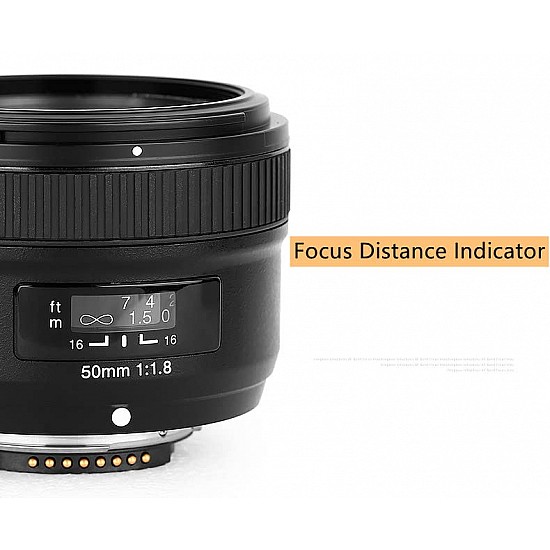 Yongnuo YN50mm F1.8 Standard Prime Lens Large Aperture Auto Manual Focus, Black