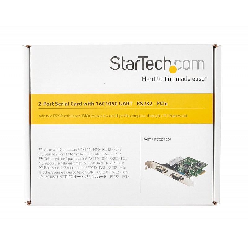 StarTech.com PCI Express Serial Card – 2 Port – Dual Channel 16C1050 UART – Serial Port PCI Card – Serial Expansion Card