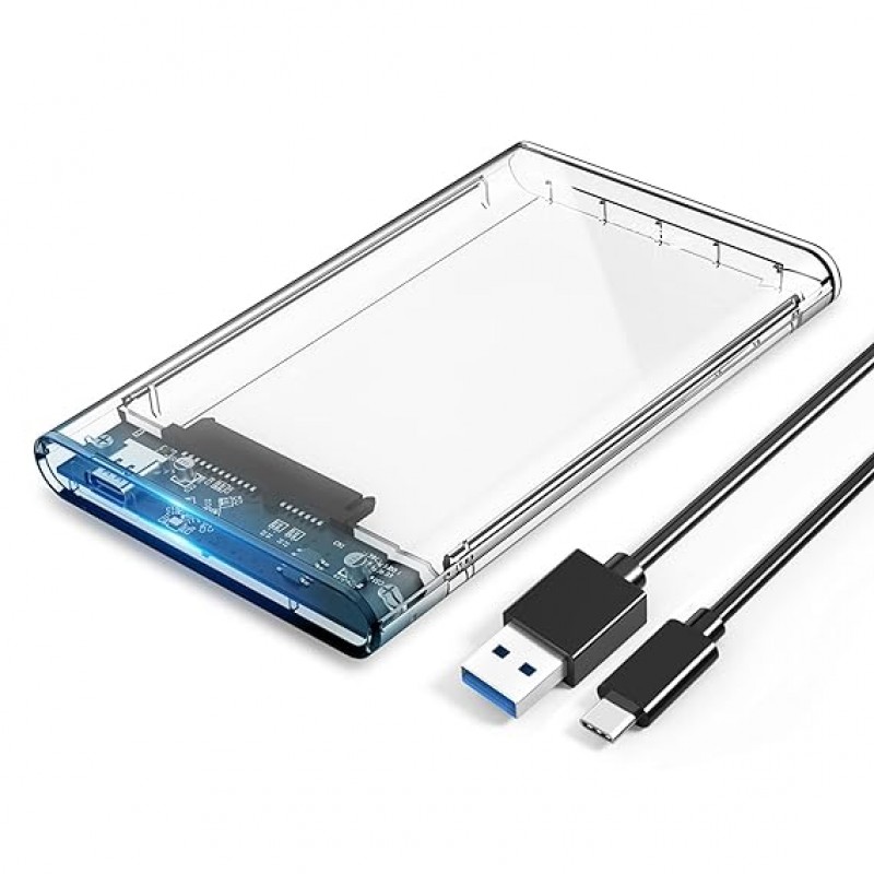 ORICO 2.5" External Hard Drive Enclosure, SATA III to USB Type-C for HDD/SSD [Hard Drive NOT Included]