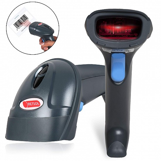 RETSOL LS 450 Laser Barcode Scanner BIS Approved, Handheld 1 D USB Wired