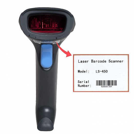 RETSOL LS 450 Laser Barcode Scanner BIS Approved, Handheld 1 D USB Wired