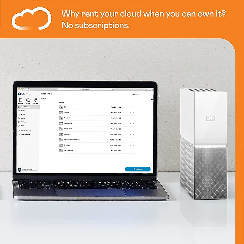 WD My Cloud Home WDBVXC0040HWT-NESN 4TB-White