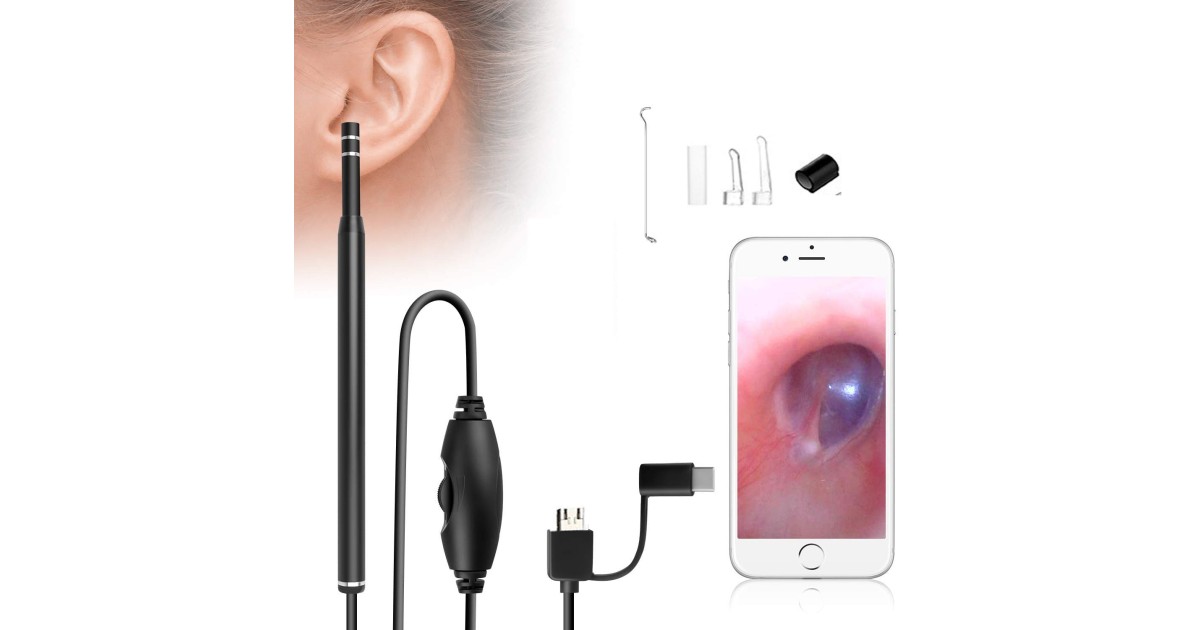 Magideal ZORBES® 1.5m Ear Otoscope USB Microscope Borescope Inspection ...