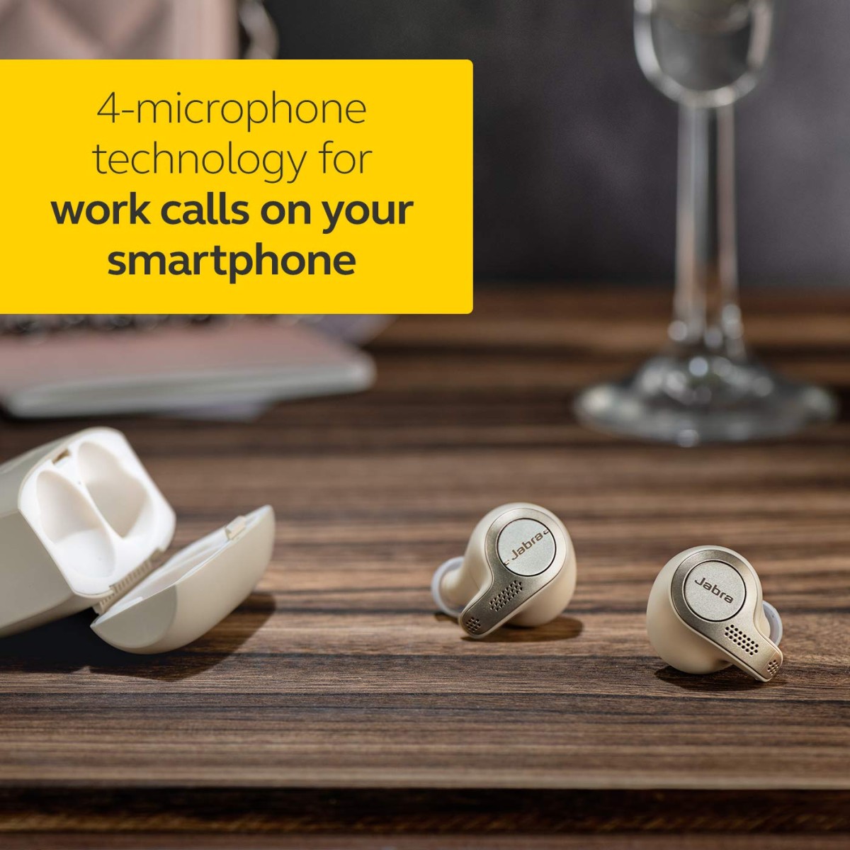 Jabra Elite 65t Alexa Enabled True Wireless Earbuds with Charging CaseÃ‚ ââ‚¬â€œ Titanium Black