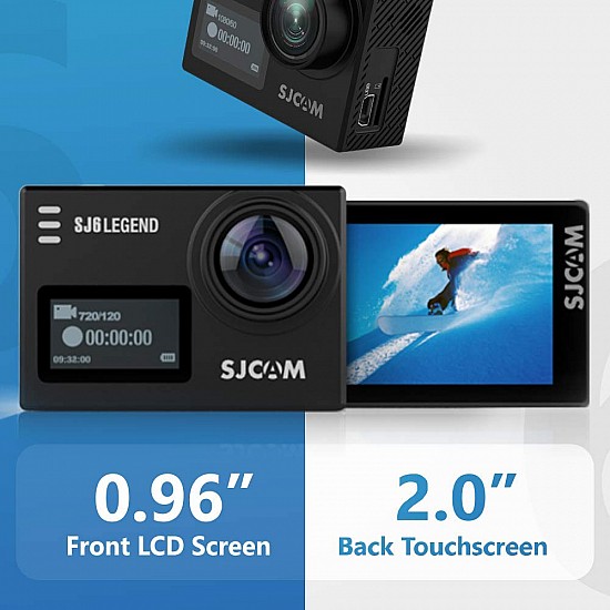 SJCAM SJ6 Legend Optical 16 MP 4K 24fps 5.08 cm (2.0") LCD Touch Screen Action Camera - (Black)