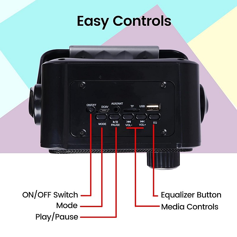 Zebronics BUDDY 5 W Wireless Bluetooth Portable Speaker With Supporting Carry Handle