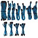 CORSAIR Premium Individually Sleeved PSU Cables Pro Kit – Blue/Black, for Corsair PSUs