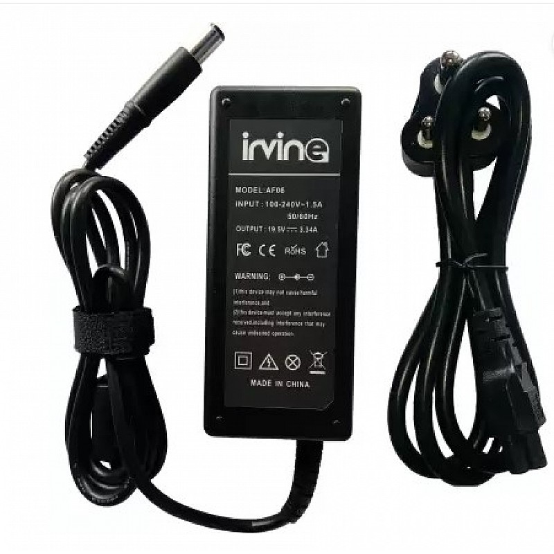 IRVINE CHARGER FOR LATITUDE D530 19.5V 3.34A 65 W Adapter  (Power Cord Included)