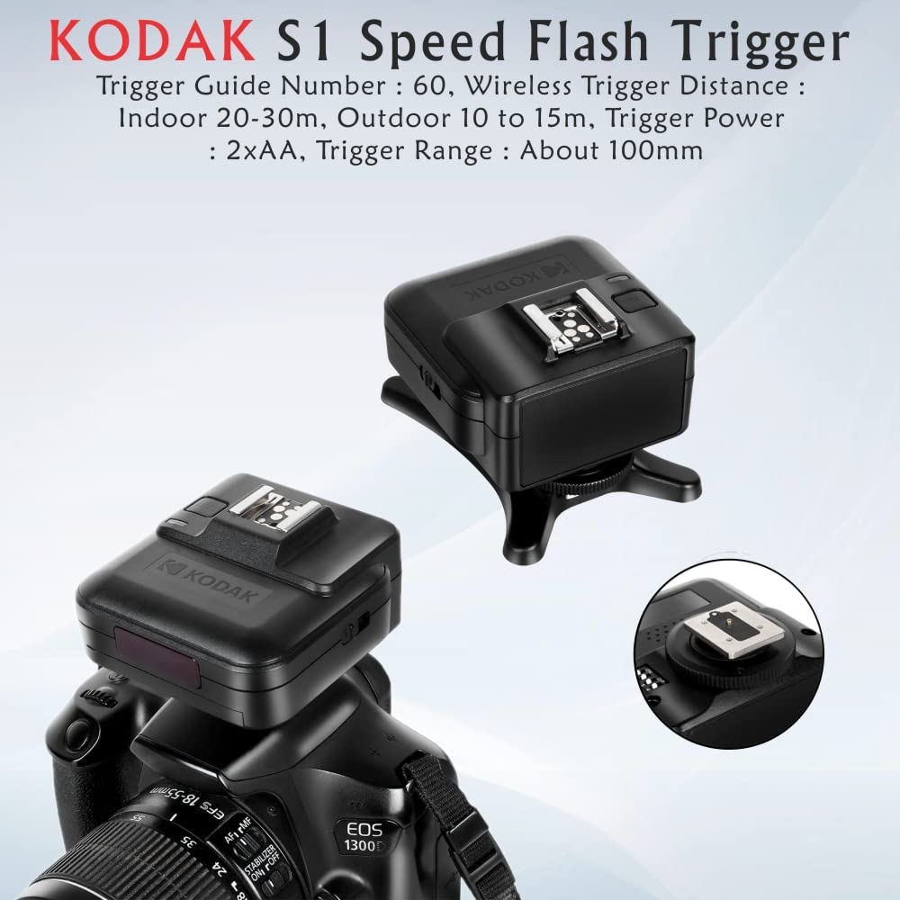 Kodak S632 Speed Flash for Camera with Trigger Black