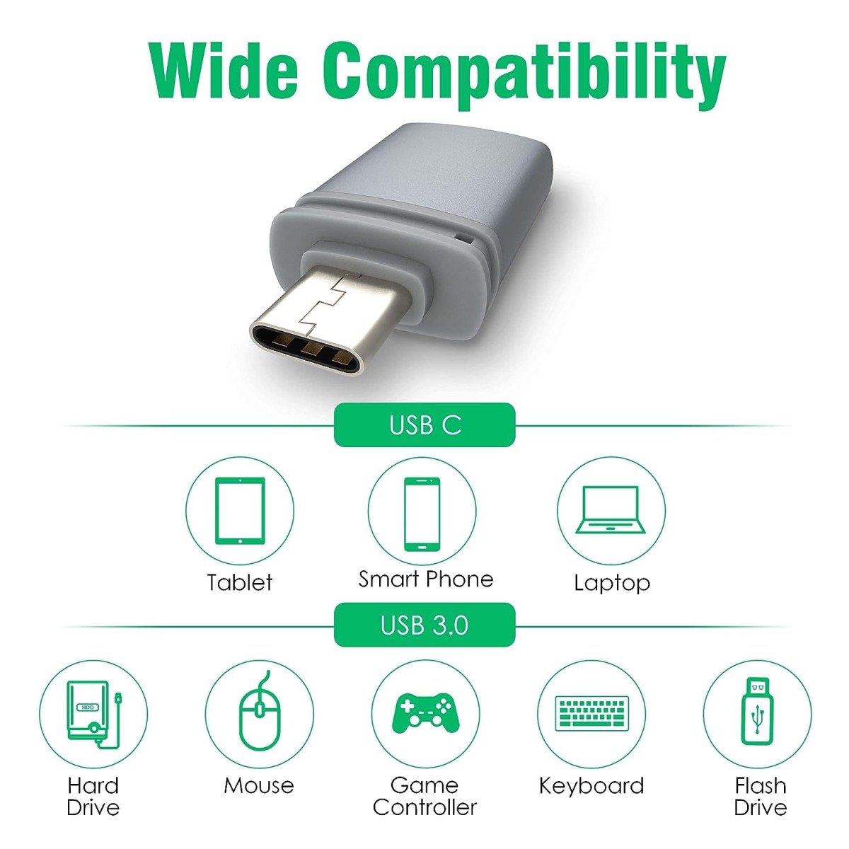 AGARO Blaze USB 3.0 to USB Type C OTG Adapter