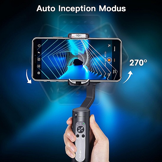 Hohem iSteady X - 3-Axis 259g Lightweight Smartphone Gimbal Foldable Handheld Pocket Stabilizer Youtuber Vlogger Live Video for iPhone 11 Pro Max X XS, Android