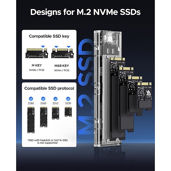 ORICO NVME M.2 to Type-C USB3.1 Gen2 10Gbps