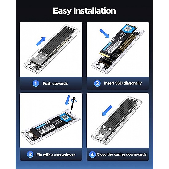 ORICO M.2 NVME Enclosure Adapter (TCM2-Black)