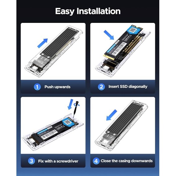 ORICO M.2 NVME Enclosure Adapter (TCM2-Black) ORICO M.2 NVME Enclosure Adapter (TCM2-Black)